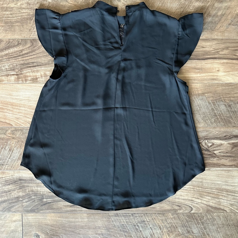 Express Black Satin Blouse
